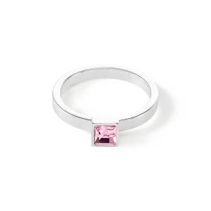 Brilliant Square small Ring silber rosa