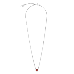 Birthstone Januar Halskette Roter Achat Silber