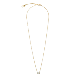 Birthstone April Halskette Weißer Quarz Gold