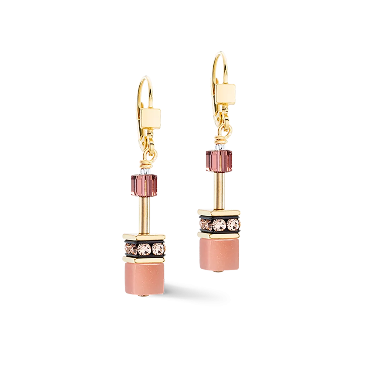 GeoCUBE® Iconic Ohrringe golden Blush – Bild 3
