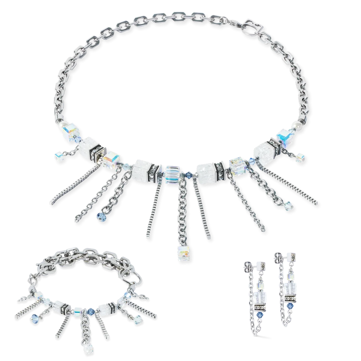 Armband Sunray Cube Bohème silber-weiß – Bild 4