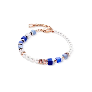 Precious Fusion Offset Armband roségold-blau