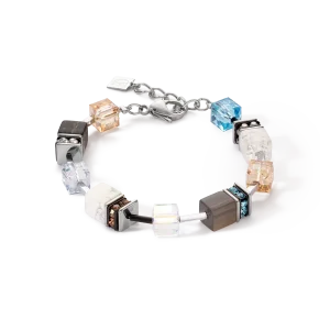 GeoCUBE® Iconic Statement Precious Armband aqua-beige