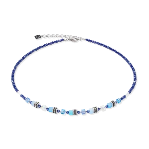 Halskette Mini Cubes blau