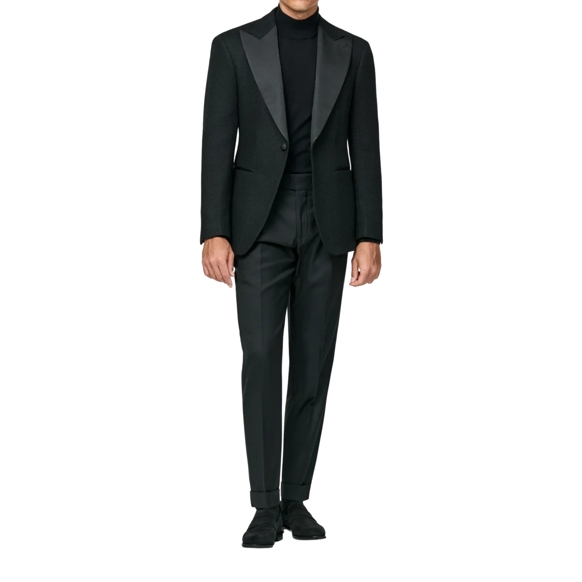 Schwarzes Diner Jacket aus Alpaka-Woll Mischung – Bild 2