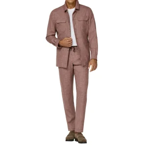 Anzug in rust pink melange