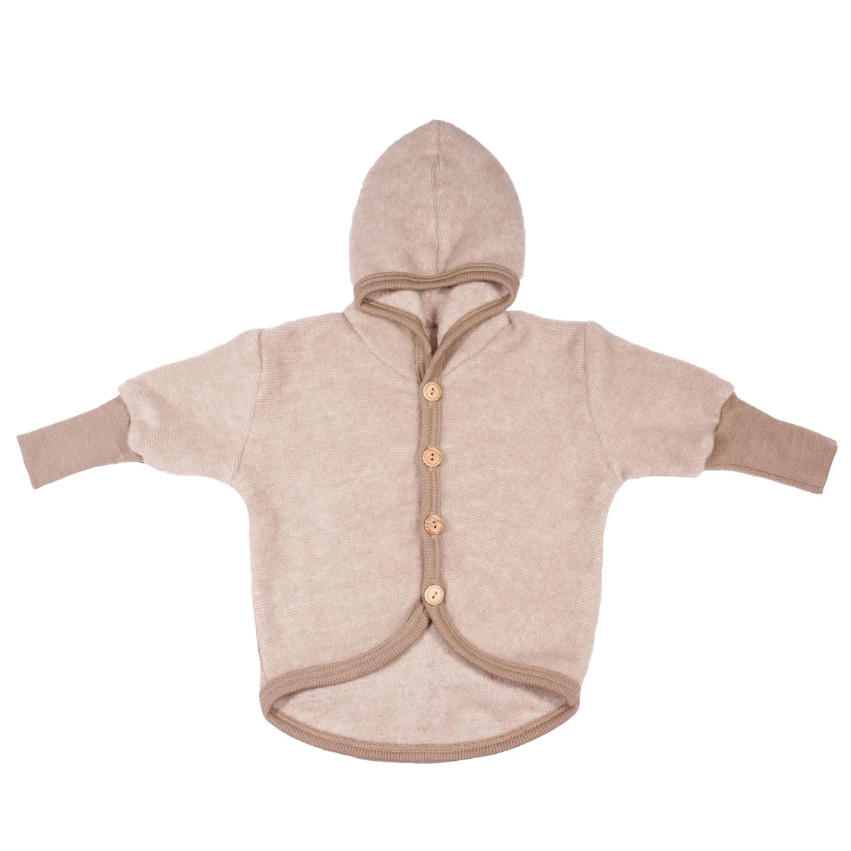 Cosilana Baby Fleece-Jacke mit Kapuze kbT Wolle Bio Baumwolle – Bild 3