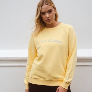 Rock on and Namasté Sweatshirt - Gelb
