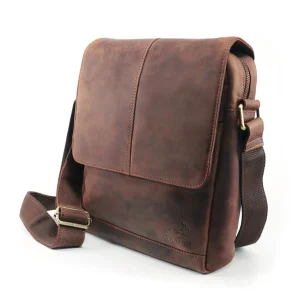 Umhängetasche Echtleder – Handgefertigte Messenger Bag für 11" Tablet & Business | Vigo