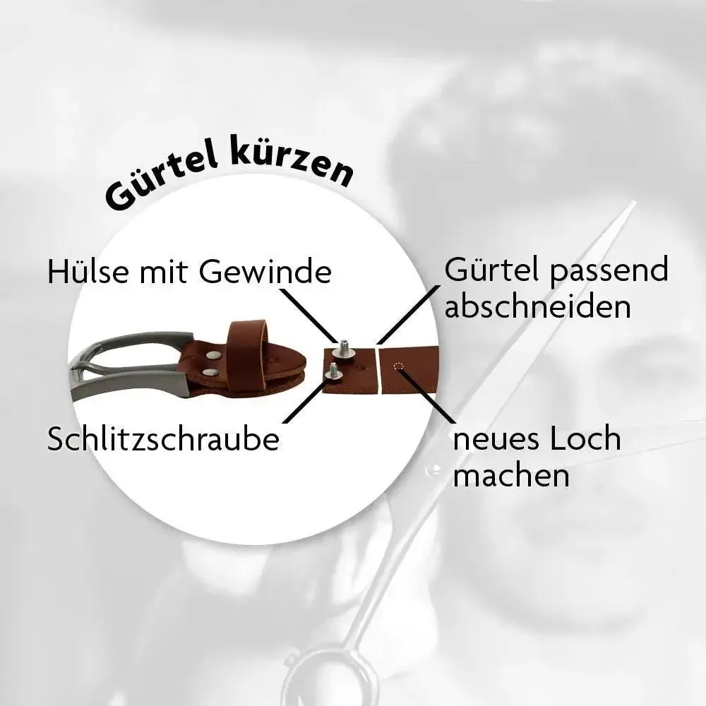 Ledergürtel Herren & Damen – 35mm Vollledergürtel kürzbar – Made in Germany | Austin – Bild 8