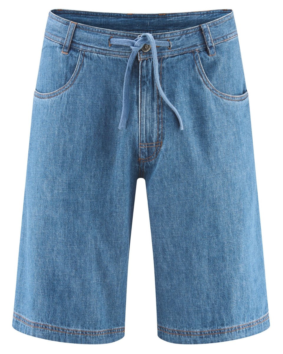 Hempage Herren Jeans-Shorts Hanf Bio baumwolle – Bild 2