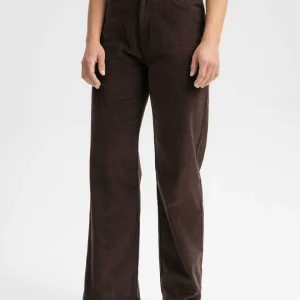 Mela Damen Cord Hose mit hohem Bund und weitem Bein Bio Baumwolle