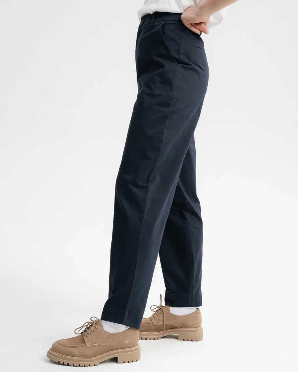 Mela Damen Hose mit hohem Bund schmal zulaufendem Bein Bio Baumwolle – Bild 7